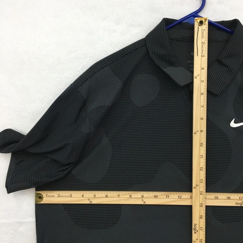 Nike Dri-FIT ADV Mens XXL Black Camo Short Sleeve Golf Polo Shirt Athletic